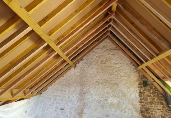 Pose d'enduit à l'intérieur dans le Cotentin